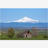 Mt. Jefferson overlooking Farm 2 Stock Image Central Oregon