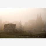 House in Fog Stock Image