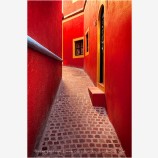 Orange Alley Seduction Stock Image, Guanajuato, Mexico
