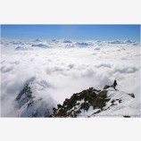 A Walk In The Clouds Stock Image, West Buttress, Mt. McKinley, Denali National Park, Alaska