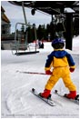 Royalty Free Stock Image: Young Skier Getting On Lift