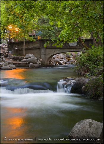 Royalty Free Stock Photo: Ashland Creek and Bridge