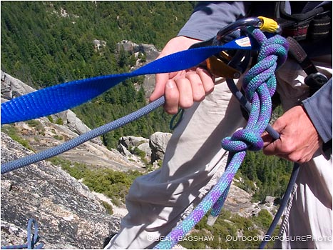 Royalty Free Stock Photo: Hanging Belay