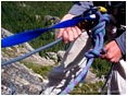 Royalty Free Stock Photo: Hanging Belay