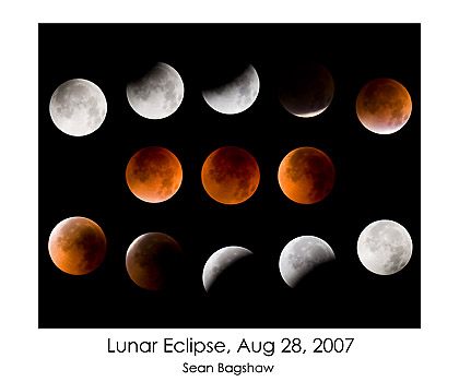 Lunar Eclipse, Aug. 28, 2007 Poster Ashland, Oregon
