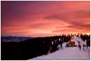 Rights Managed Stock Photo: Red Sky Over Mt. Ashland Lodge