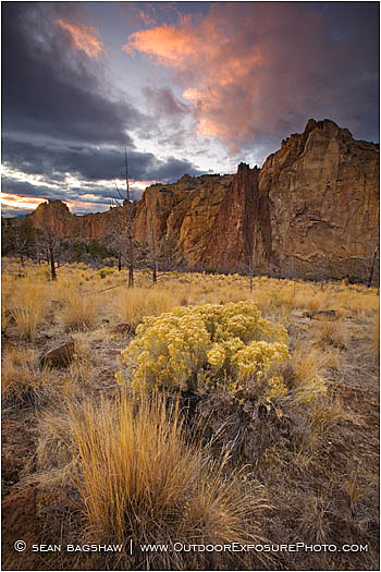 Rights Managed Stock Photo: Smith Rock Sunset