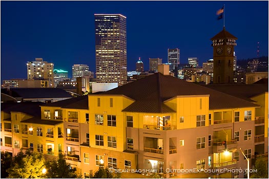 Royalty Free Stock Photo: Portland at Night