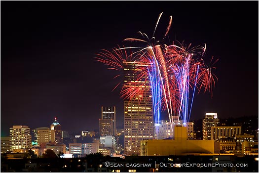 Royalty Free Stock Photo: Portland Fireworks