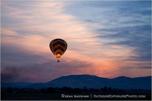 Royalty Free Stock Photo: Hot Air Balloons and Sunrise