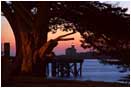 Rights Managed Stock Photo: Coquille River Lighthouse at Dusk