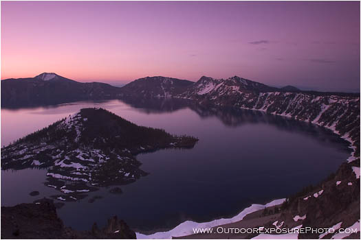 Print: Crater Lake at Dawn