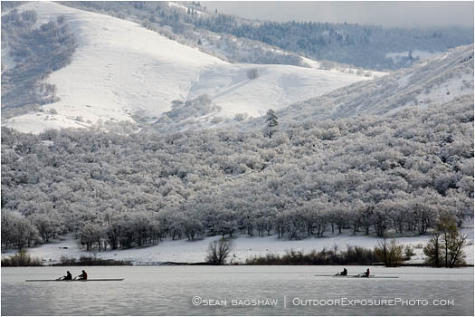 Emigrant Lake in Winter 4 Stock Image