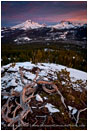 Three Sisters Sunrise Print, Cascade Range, Oregon