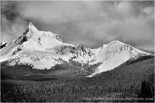 Rights Managed Stock Photo: Clearing Weather, Mt. Thielsen