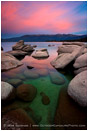 Emerald Water Molten Sky Print, Lake Tahoe, Nevada