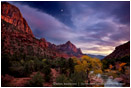 Zion Twilight Moon Print, Zion, Utah