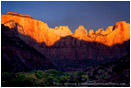 Lowering The Veil Of Darkness Stock Image, Zion, Utah