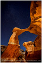 The Galaxy and The Arch Stock Image, Devil's Garden, Utah