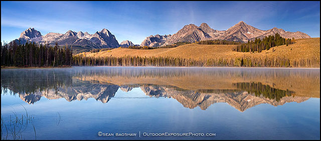 Little Redfish Lake Panorama Print, Sawtooth Range, Idaho