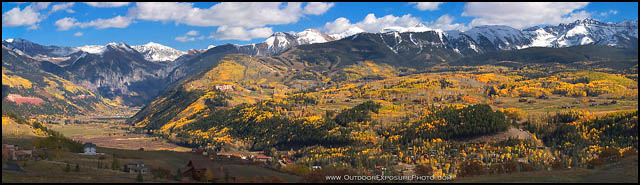 Telluride Colorado Panorama Stock Image, Telluride, Colorado