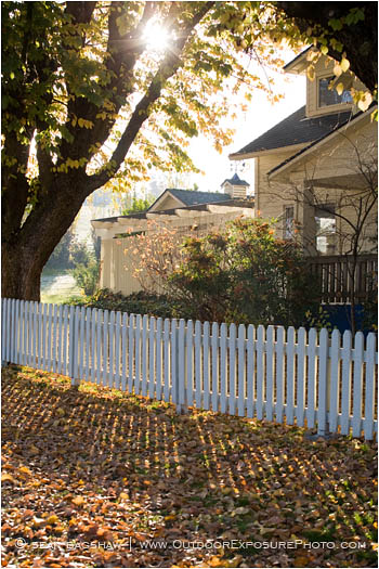 Fall Picket Fence 3 Stock Image Ashland, Oregon
