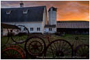 Farm at Sunset Stock Image Palouse, Washington