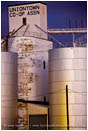 Wheat Silos at Sunset 2 Stock Image Palouse, Washington