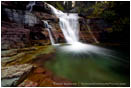 Waterfall on Virginia Creek Stock Image Glacier National Park, Montana