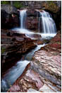 Waterfall on Virginia Creek 3 Stock Image Glacier National Park, Montana