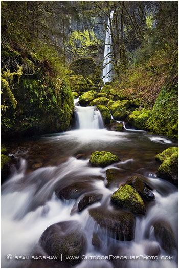 Elowah Falls 2 Stock Image Columbia River Gorge, Oregon