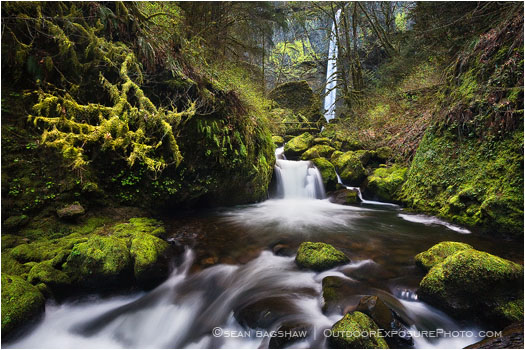 Elowah Falls 3 Stock Image Columbia River Gorge, Oregon