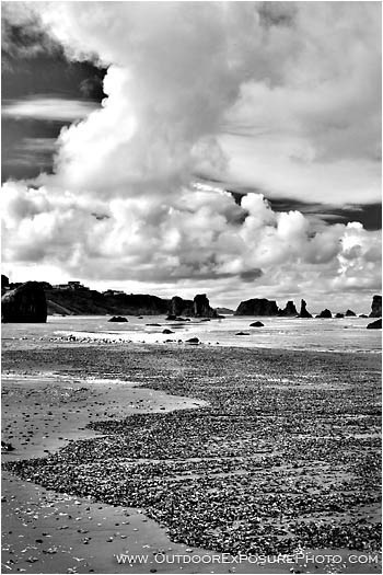 Rights Managed Stock Photo: Bandon Beach Shapes
