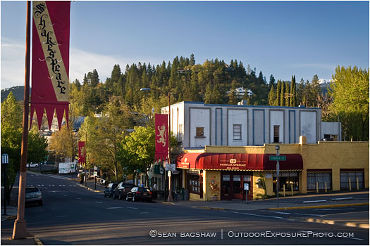 Main Street Morning 6 Stock Image Ashland, Oregon