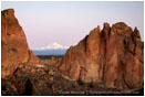 Mt. Jefferson through Asterik Pass Stock Image Oregon