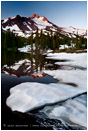 Mt. Jefferson Reflection 5 Stock Image Oregon Cascade Range