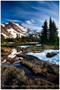 Mt. Jefferson Reflection 7 Stock Image Oregon Cascade Range