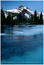 Mt. Jefferson Over Frozen Lake Stock Image Oregon Cascade Range