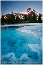 Mt. Jefferson Over Frozen Lake 4 Stock Image Oregon Cascade Range
