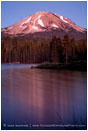 Mt. Lassen over Manzanita Lake 4 Stock Image Lassen Volcanic National Park, California