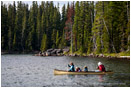 Canoeing Stock Image Waldo Lake, Oregon