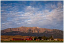 Red Barn under Wallowa Mountains 2 Stock Image Joseph, Oregon