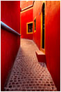 Orange Alley Seduction Stock Image, Guanajuato, Mexico