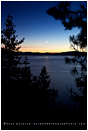 Tahoe Moonset Stock Image, Lake Tahoe, Nevada