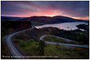 Rowena Curves Sunrise Stock Image, Columbia River, Oregon