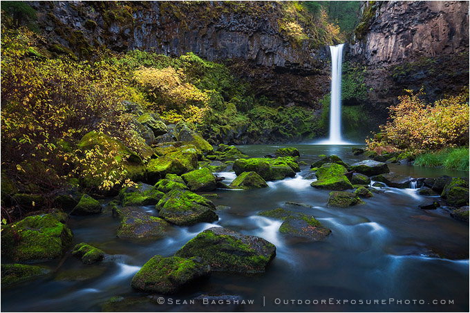 Outlet Falls II Stock Image, Glenwood, Washington