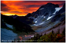 Cascade Pass Sunrise 2 Stock Image, North Cascades National Park