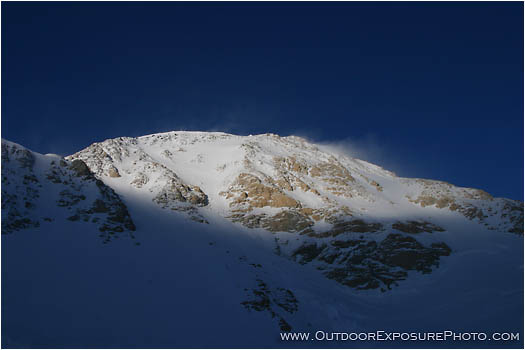 Royalty Free Stock Photo: Midnight Sun On Denali's Summit