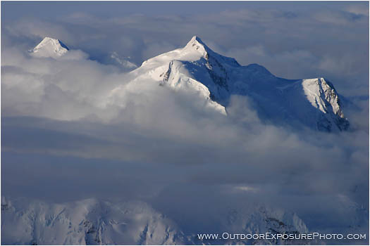 Mt. Hunter's Two Summits Stock Image Denali National Park, Alaska