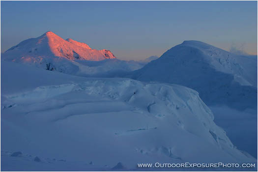 Alpenglow On Mt. Foraker Stock Image, Denali National Park, Alaska